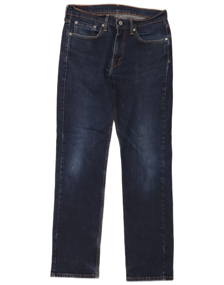 Levi's Mens 514 Straight Jeans W32 L34 Navy Blue Cotton