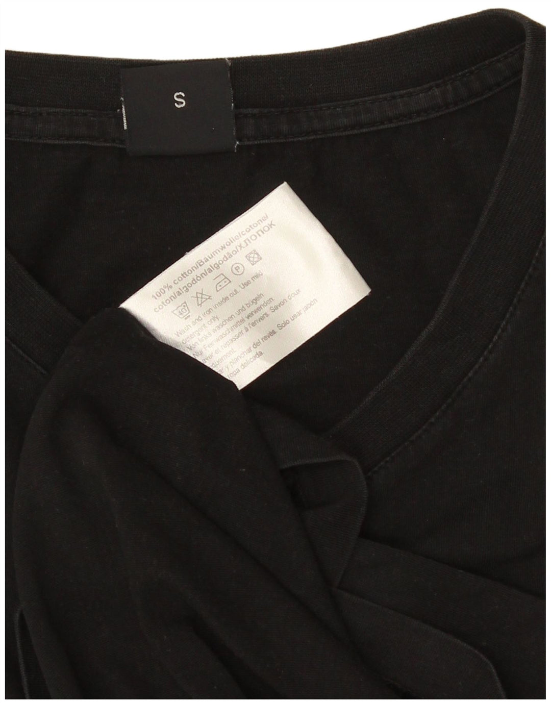 HUGO BOSS Mens T-Shirt Top Small Black Cotton