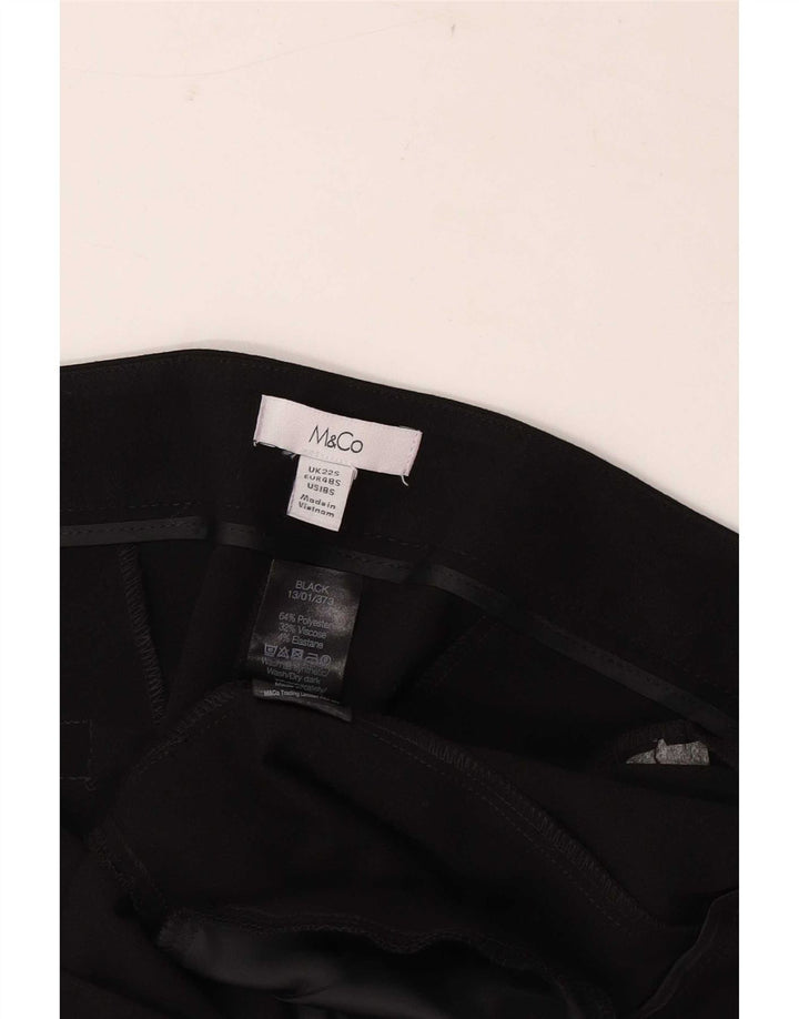 Max&Co. Womens Bootcut Suit Trousers UK 22 3XL W42 L29 Black Polyester