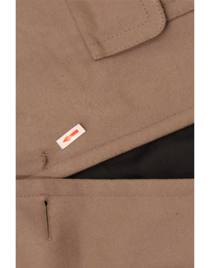 Zara Dame Overfrakke UK 14 Medium Grey Uld