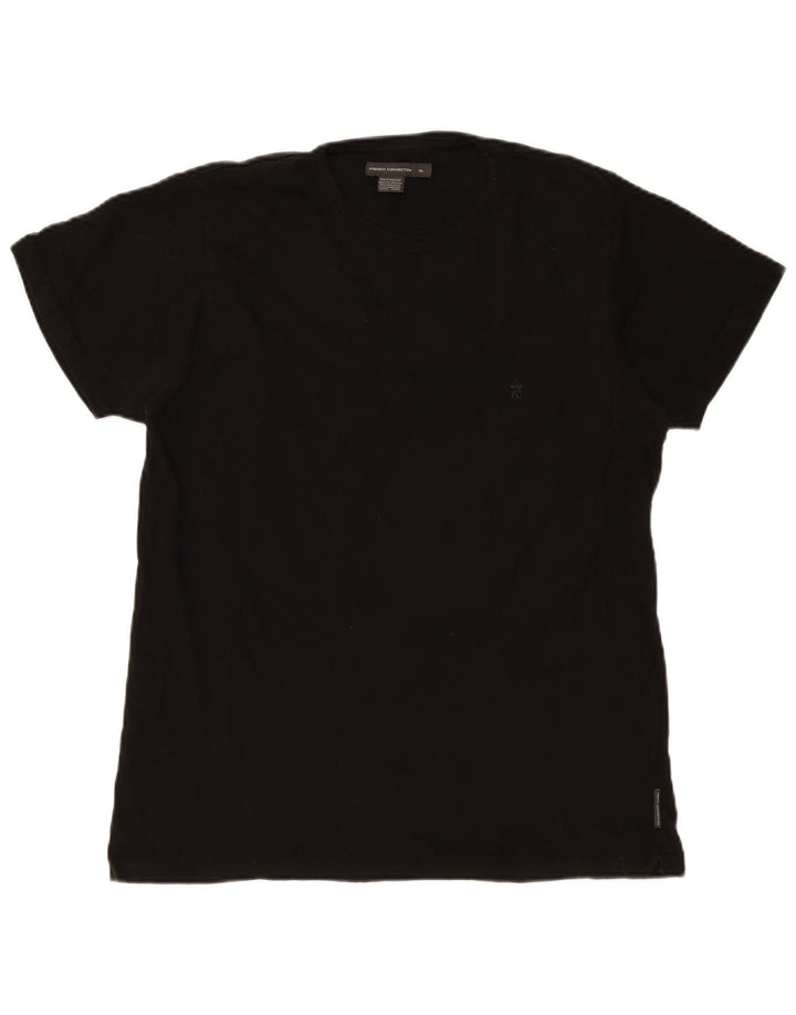 French Connection Mens T-Shirt Top XL Black Cotton