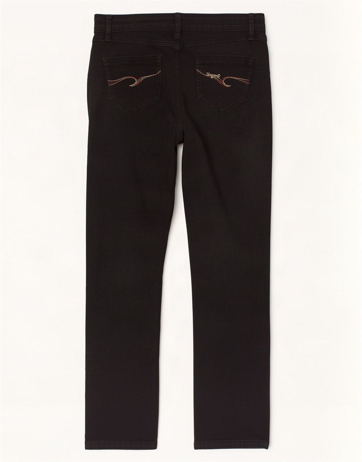 Desigual Womens Skinny Jeans W32 L32 Black Houndstooth