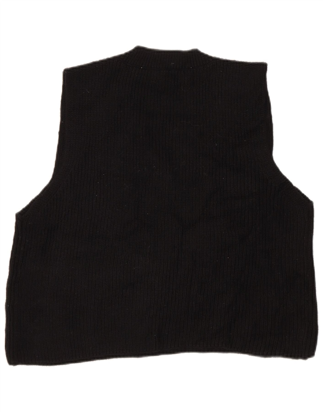 Zara Womens Crop Vest Tank Top UK 10 Small Black