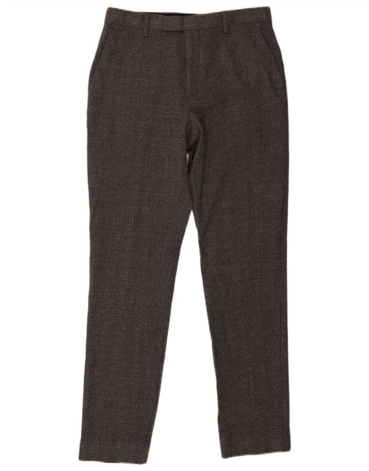 Pantaloni da abito slim da uomo Reiss W32 L30 in lana grigia