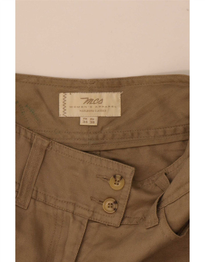 Marlboro Classics Womens A-Line Skirt EU 38 Medium W26 Khaki Linen