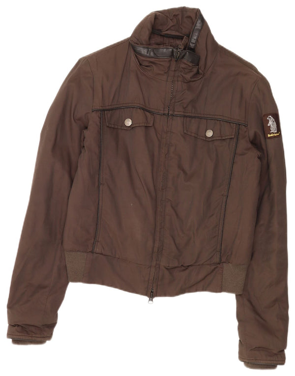 Giubbotto bomber corto da donna Refrigue UK 12 cotone marrone medio