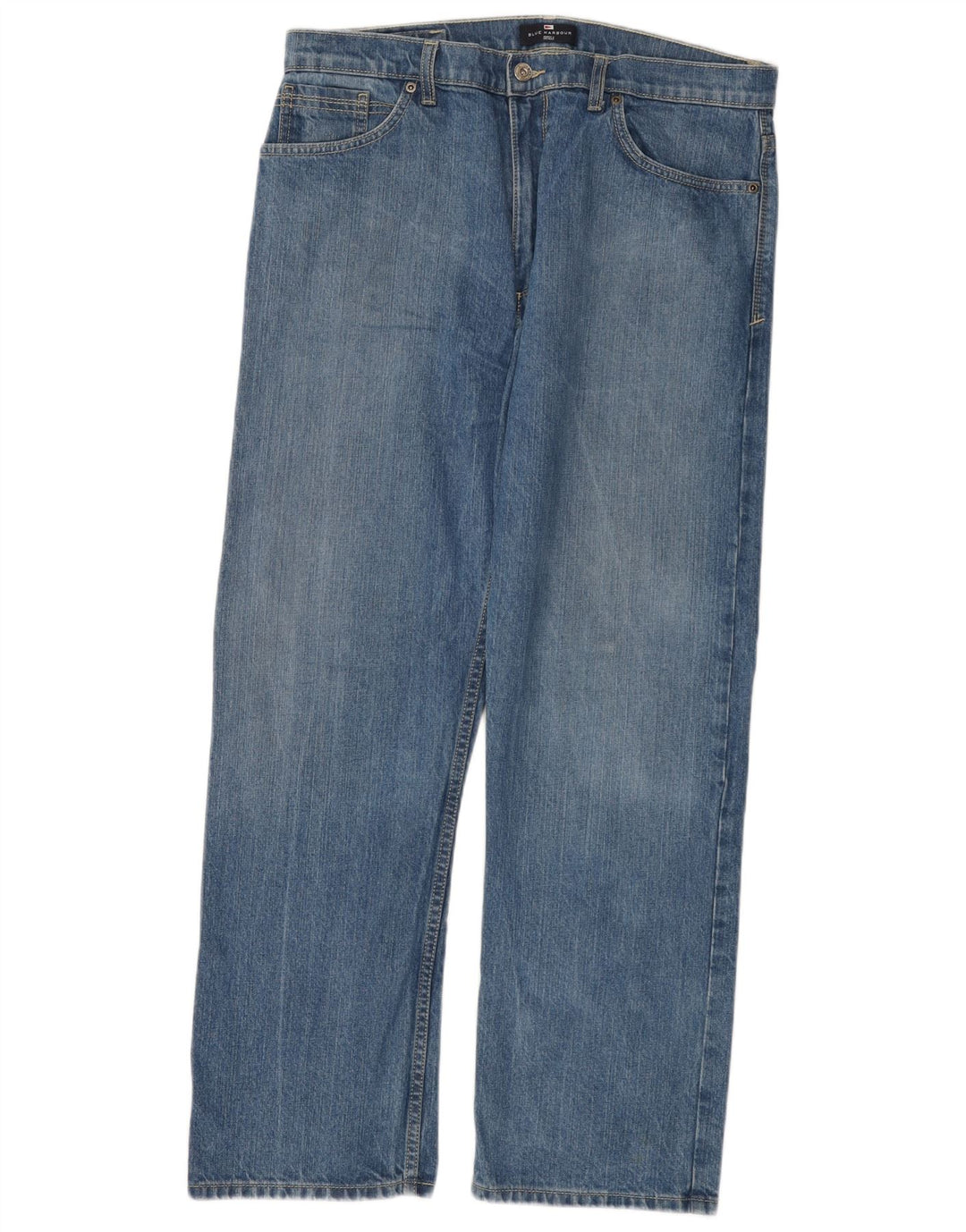 MARKS & SPENCER Mens Blue Harbour Straight Jeans W36 L29 Blue Cotton