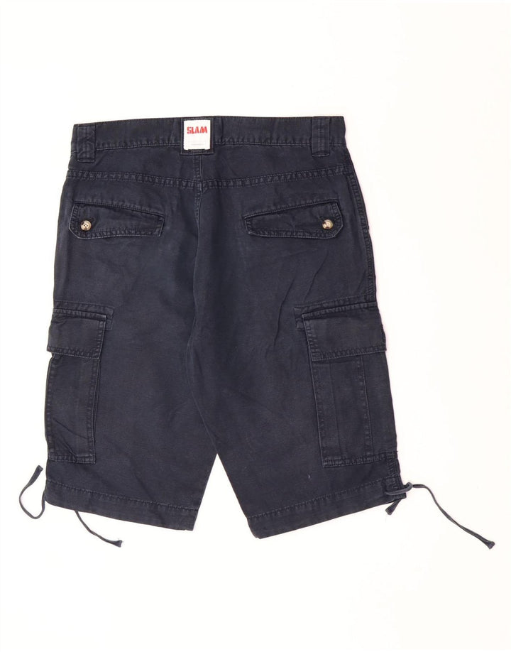 Slam Short Cargo Homme IT 46 Small W30 Bleu Marine Coton