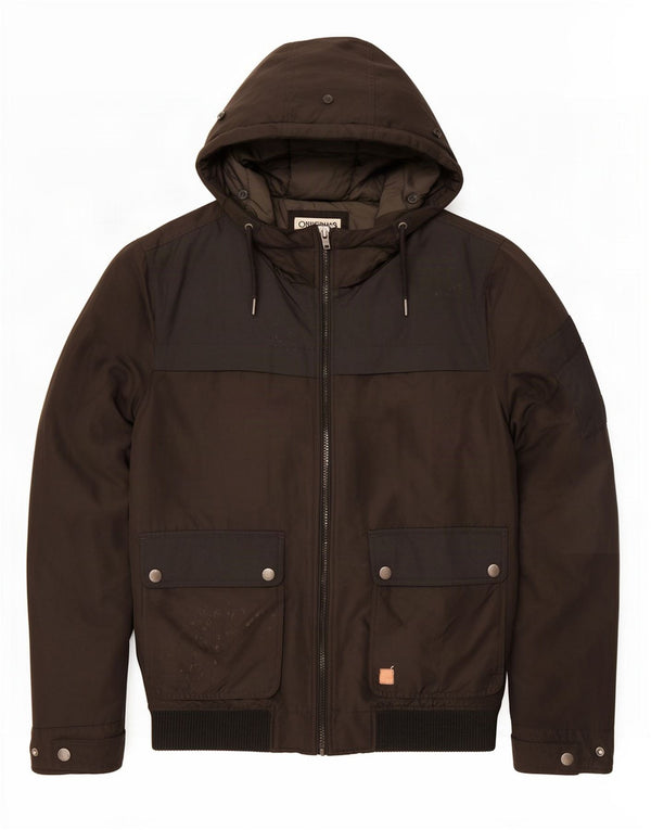 Jack & Jones Chaqueta bomber con capucha para hombre UK 40 Large Poliéster negro