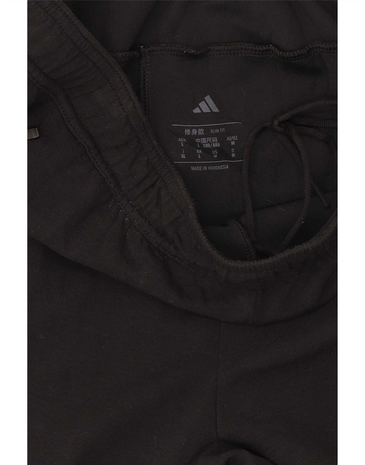 Adidas Mens Aeroready Slim Fit Tracksuit Trousers Medium Black