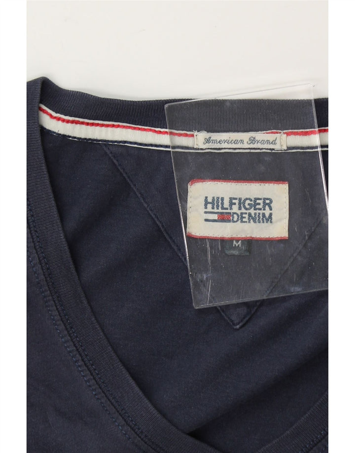 TOMMY HILFIGER Mens T-Shirt Top Medium Navy Blue Cotton Vintage Tommy Hilfiger and Second-Hand Tommy Hilfiger from Messina Hembry 