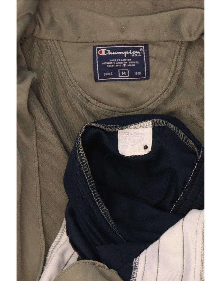 Champion Mens Tracksuit Top Jacket Medium Navy Blue Colourblock Polyester