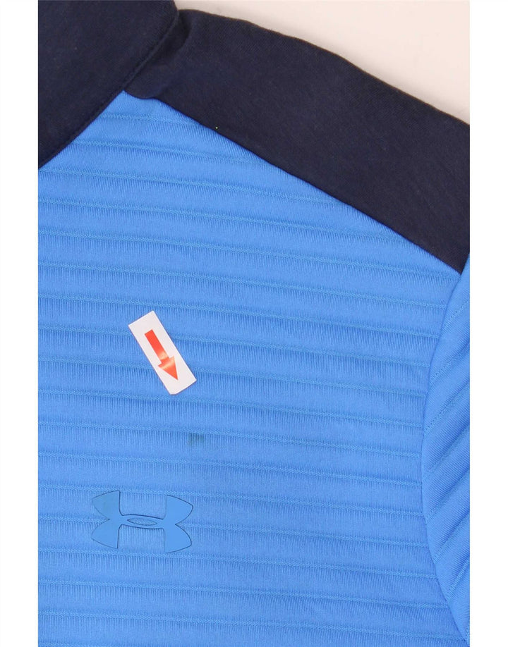 Under Armour Mens Cold Gear Pullover Tracksuit Top Medium Blue Colourblock
