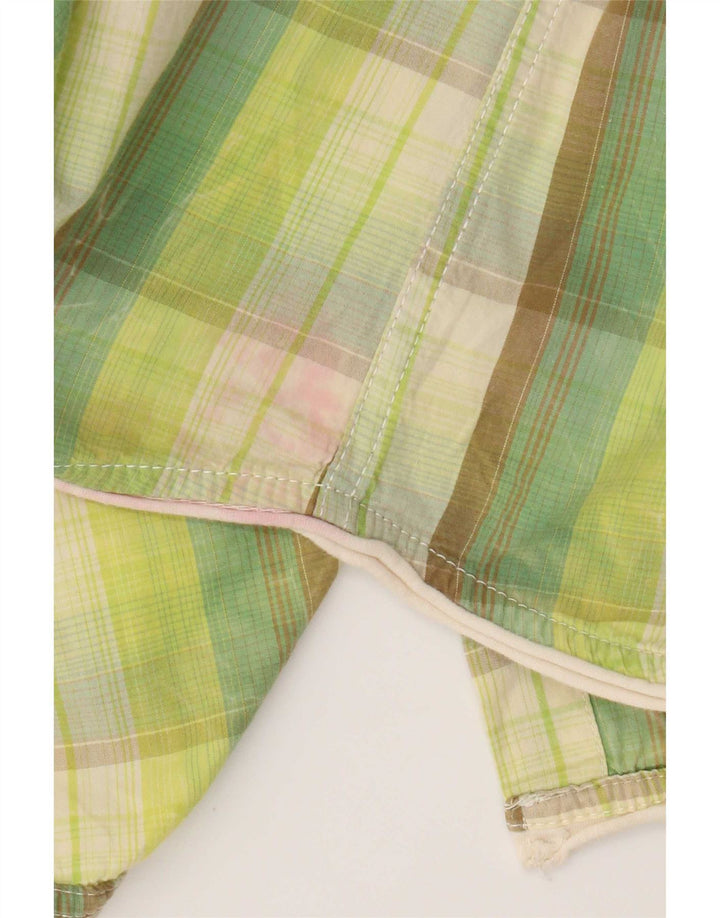 Jack & Jones Chemise à manches courtes pour homme en coton à carreaux verts