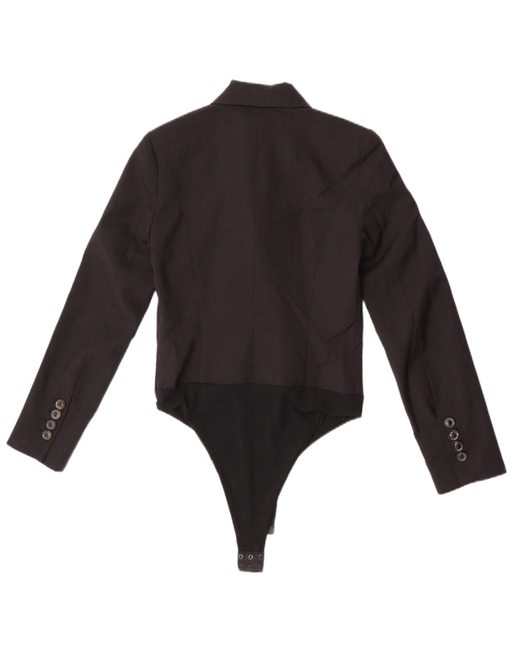 Zara Mujer Body UK 40 Pequeño Poliéster Color Block Negro