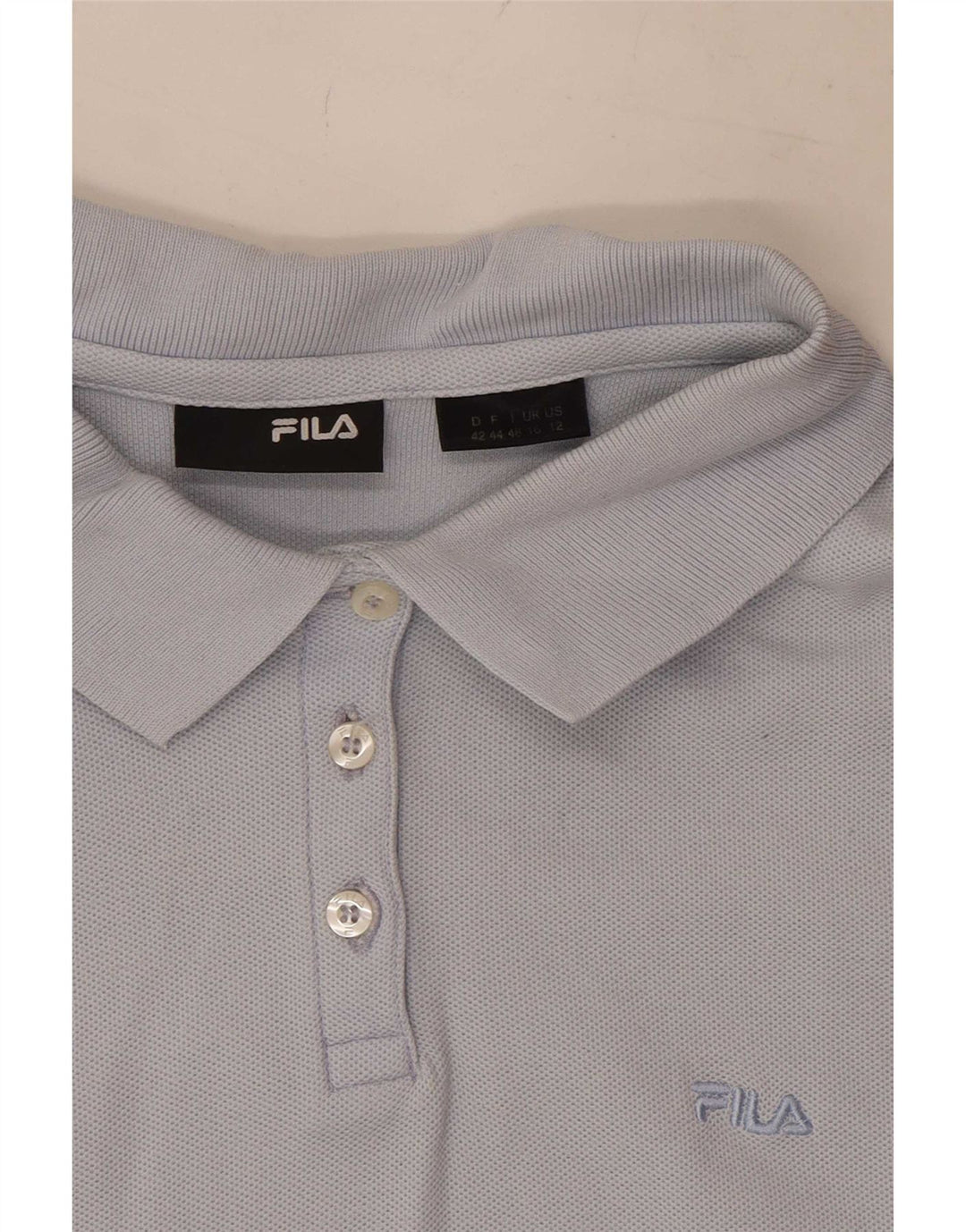 Fila Womens Polo Shirt UK 16 Large Blue