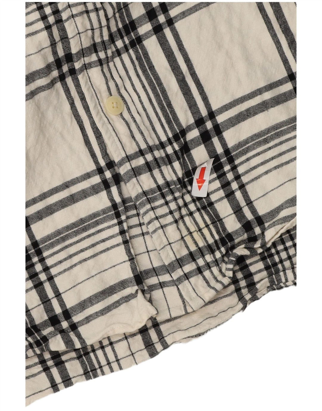 Zara Herre Relaxed Fit Flanellskjorte Medium Off White Ternet bomuld