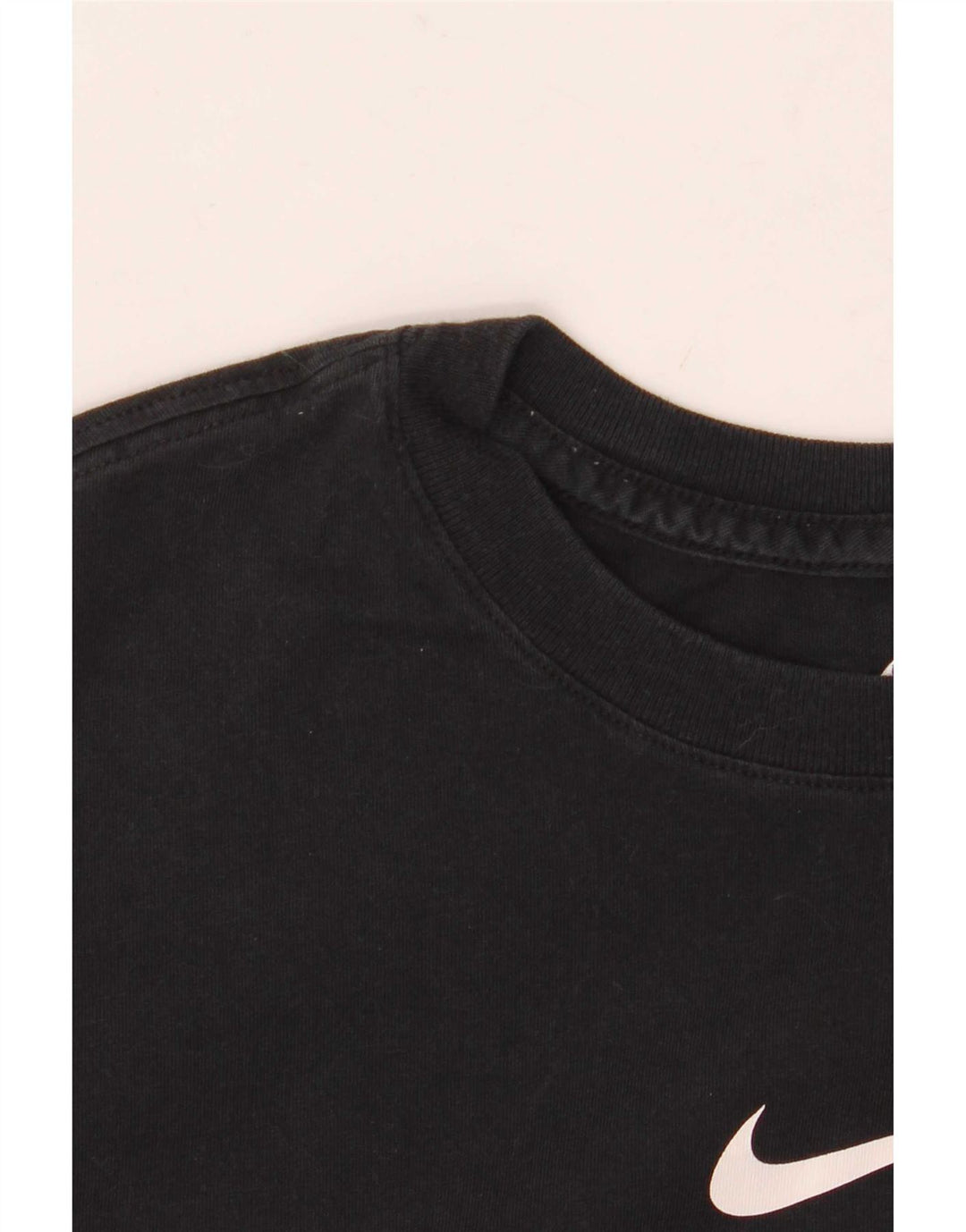 Nike Mens Swoosh Graphic T-Shirt Top Medium Black Cotton