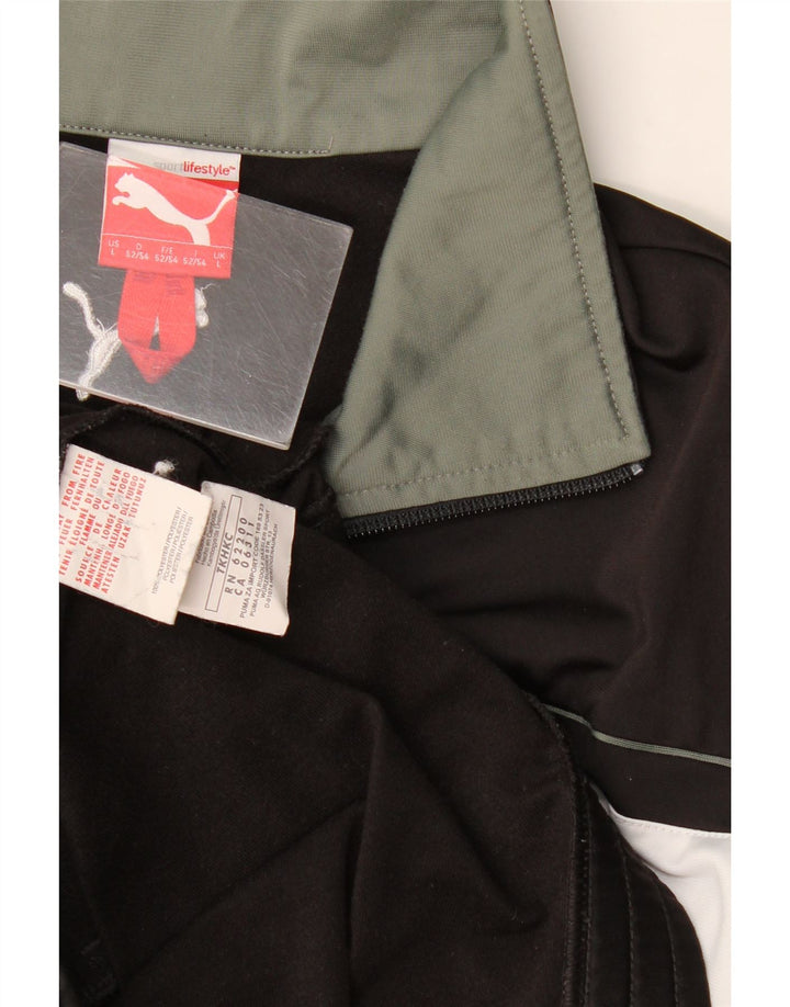 PUMA Træningsdragt til mænd Topjakke Stor sort Colourblock Polyester