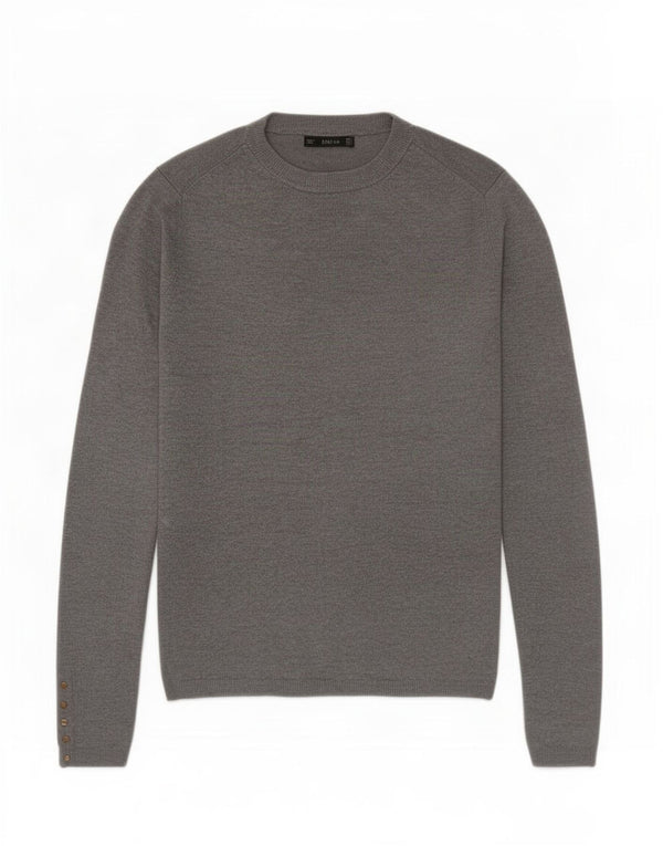 Zara Γυναικείο πουλόβερ με λαιμόκοψη UK 8 Small Grey