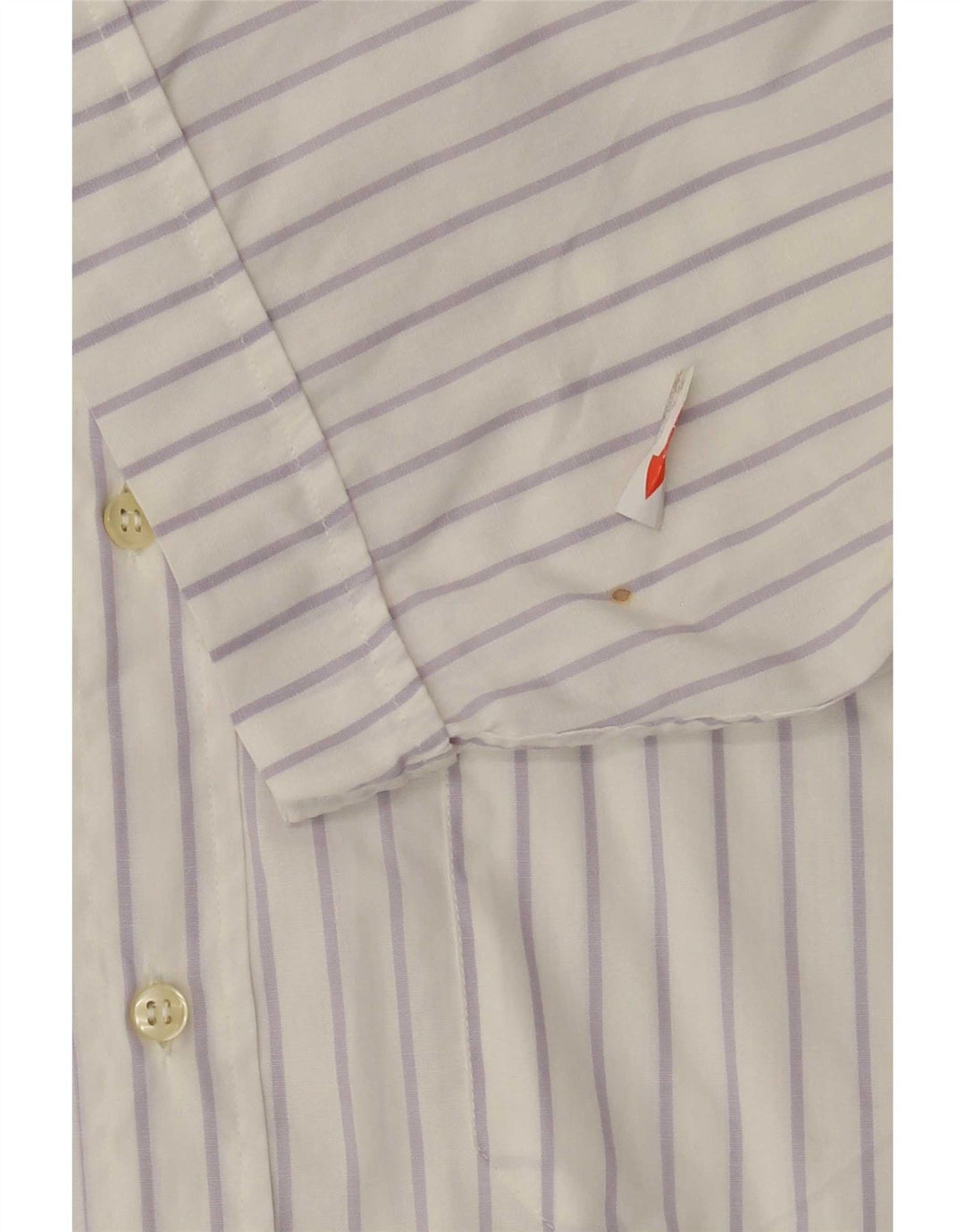 Valentino Mens Short Sleeve Shirt Medium White Striped Cotton