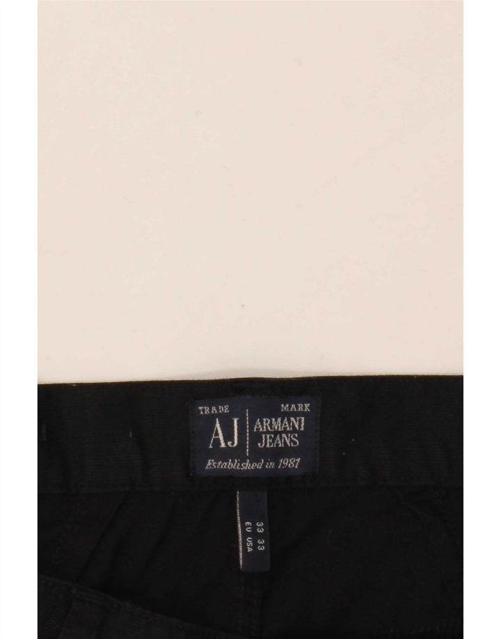Pantaloni casual regolari da uomo Armani W33 L27 cotone nero