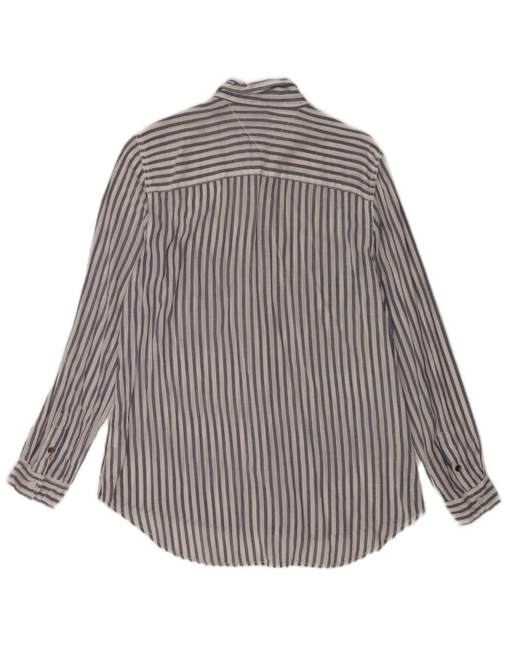Tommy Hilfiger Dameskjorte UK 14 Medium White Pinstripe Viscose