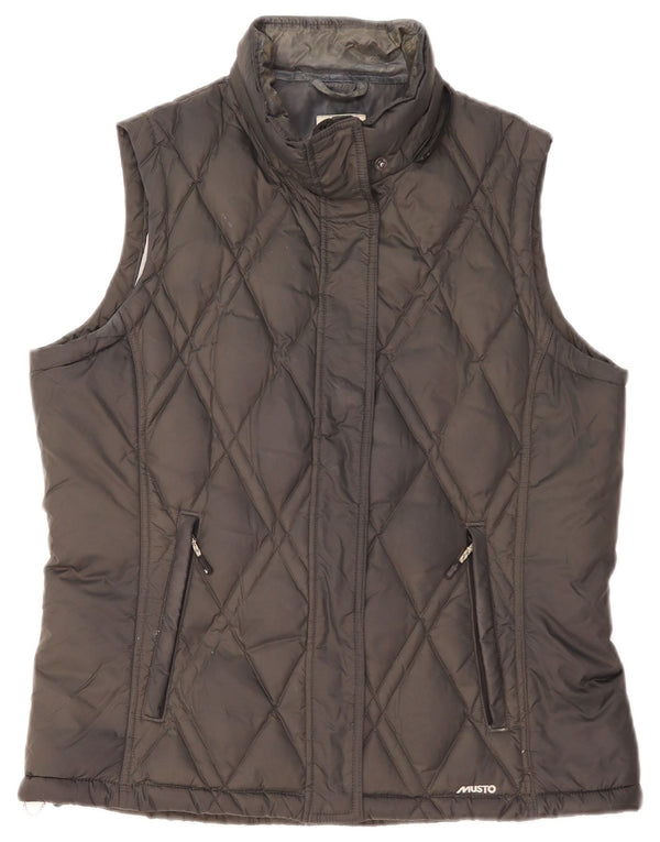 Gilet imbottito da donna Musto UK 14 grande poliestere nero