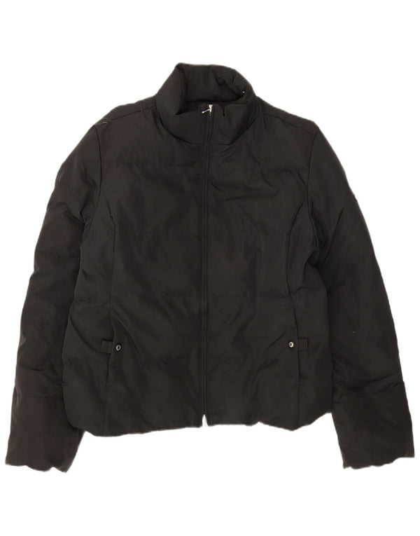 Champion Chaqueta Acolchada Con Capucha Para Mujer UK 46 Large Black
