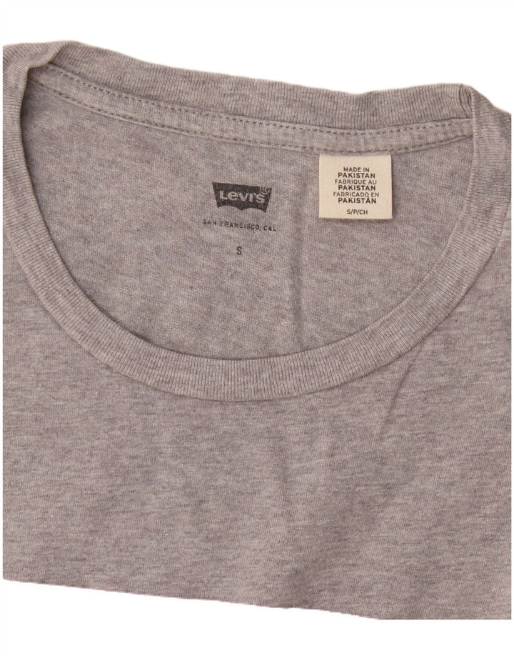Levi's Mens Graphic T-Shirt Top Small Grey Flecked