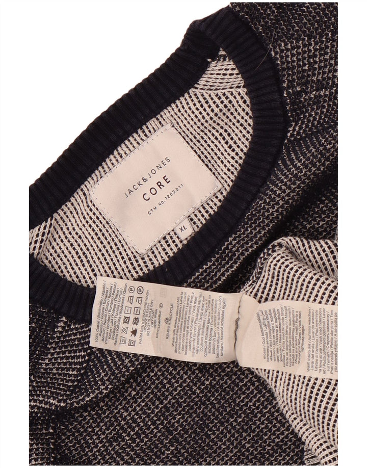 Jack & Jones Mens Crew Neck Jumper Sweater XL Grey Cotton