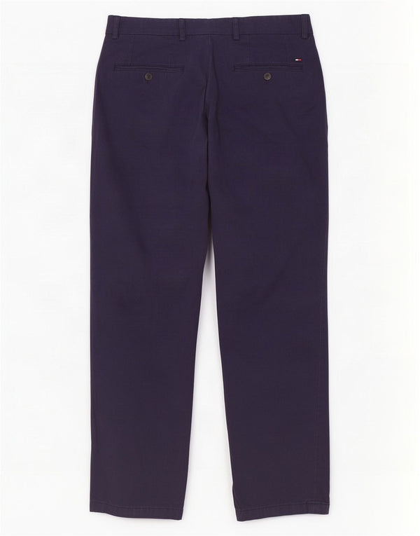 Tommy Hilfiger Herren gerade Chinohose W32 L32 Marineblau Baumwolle