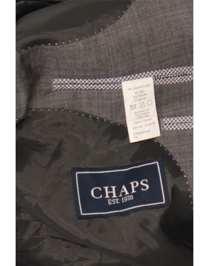 Chaps Chaqueta tipo blazer de 2 botones para hombre UK 42 XL Lana gris