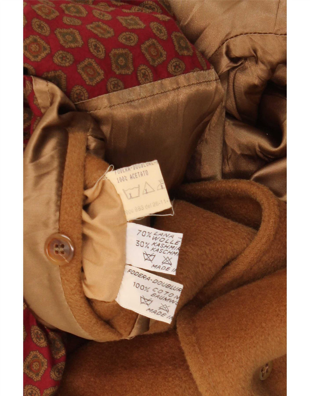 Herno Herre Overfrakke IT 52 XL Beige Uld