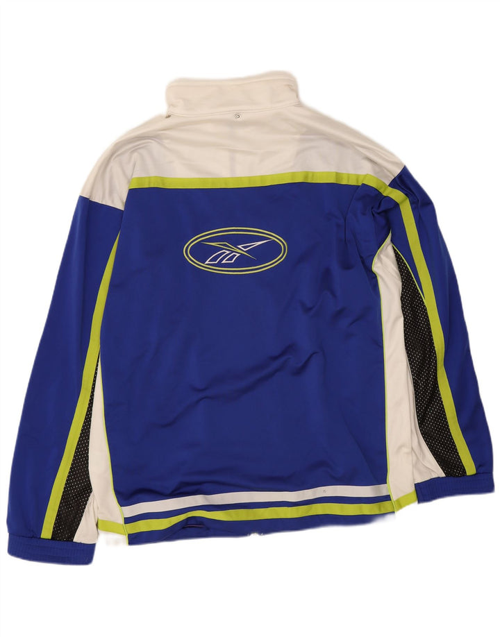 Reebok Herre grafisk træningsdragt Topjakke XL Blå Colourblock Polyester