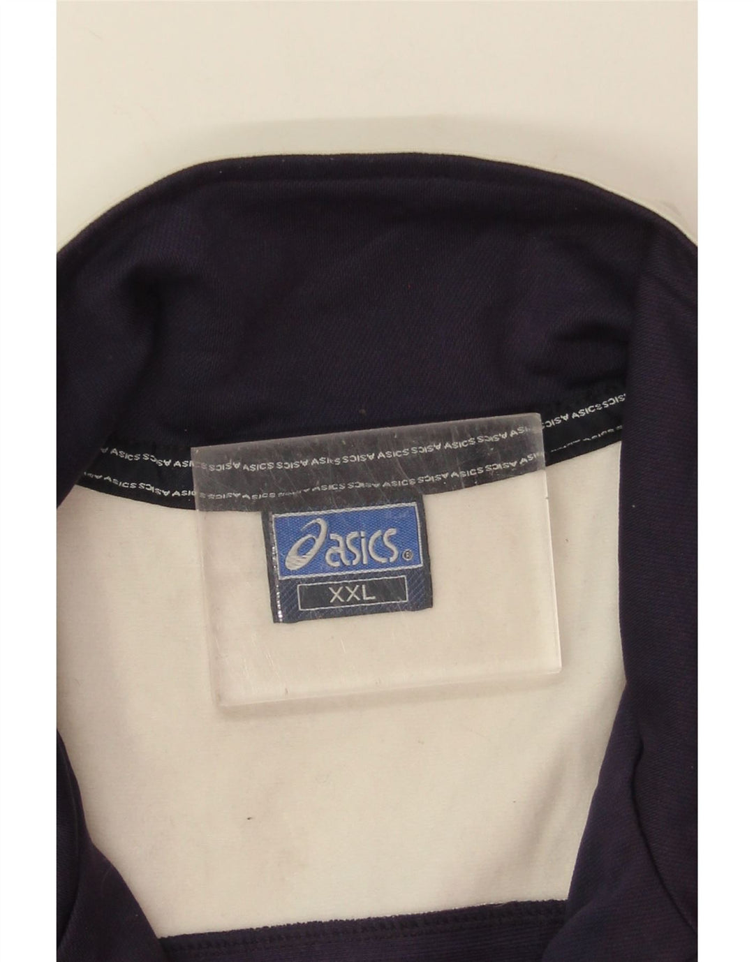 Asics Mens Tracksuit Top Jacket 2XL Navy Blue Colourblock