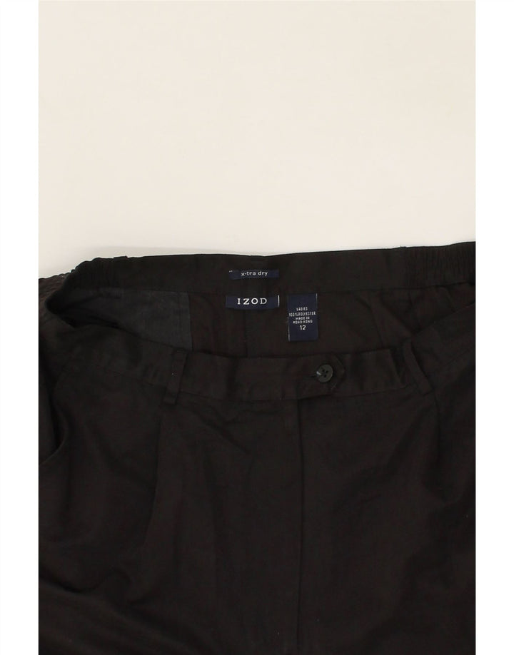 IZOD Womens Straight Suit Trousers US 12 Large W32 L28 Black Polyester Vintage Izod and Second-Hand Izod from Messina Hembry 