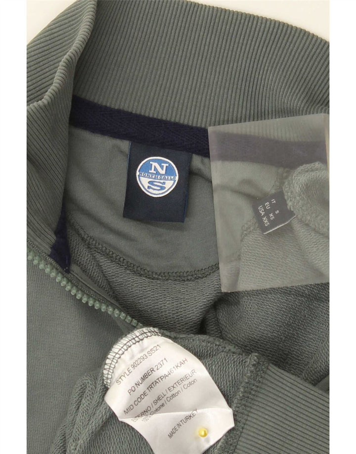 North Sails Mens Graphic Tracksuit Top Jacket 2XS Green Cotton