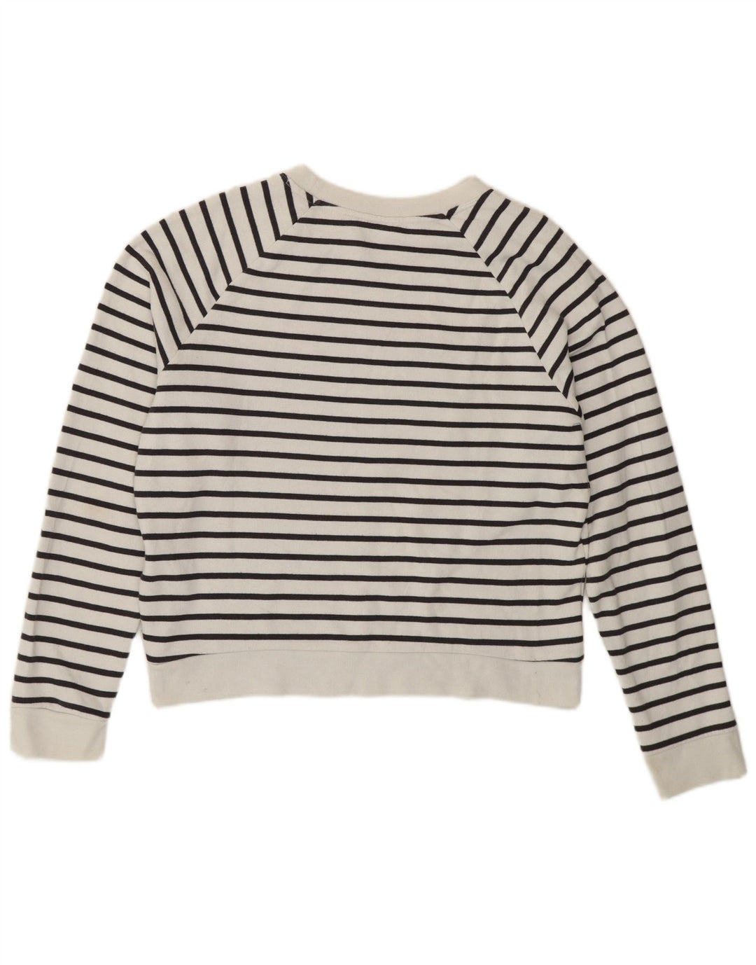 Levi's Womens Graphic Sweatshirt Jumper UK 14 Medium White Striped Nautical