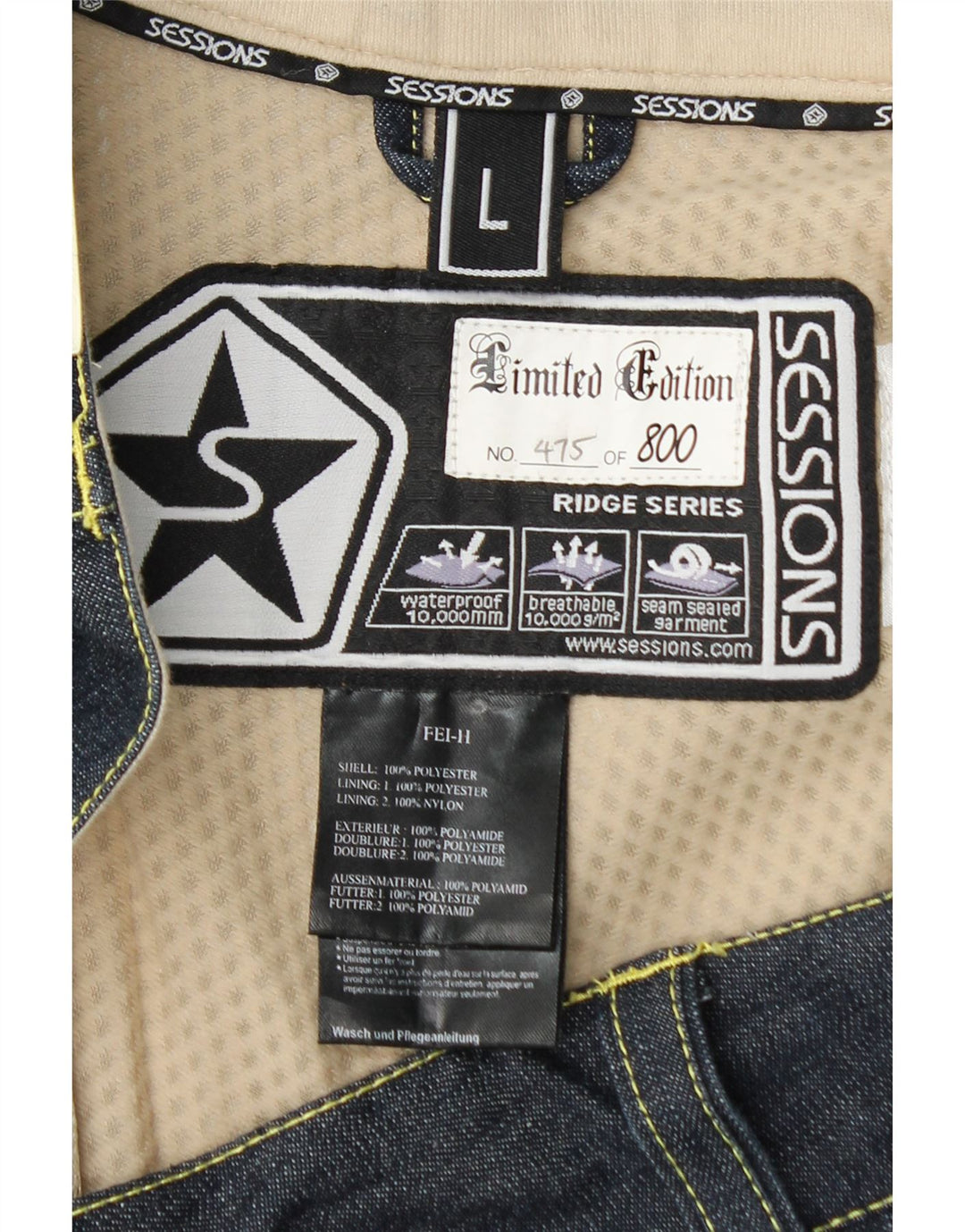 Sessions Mens Limited Edition Straight Jeans Large W38 L33 Navy Blue