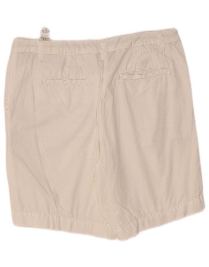 Marks & Spencer Womens Chino Shorts UK 12 Medium W34  White Cotton
