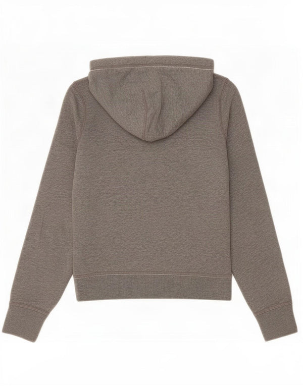 Hollister Womens Graphic Hoodie Pullover UK 14 Mittelgraue Baumwolle