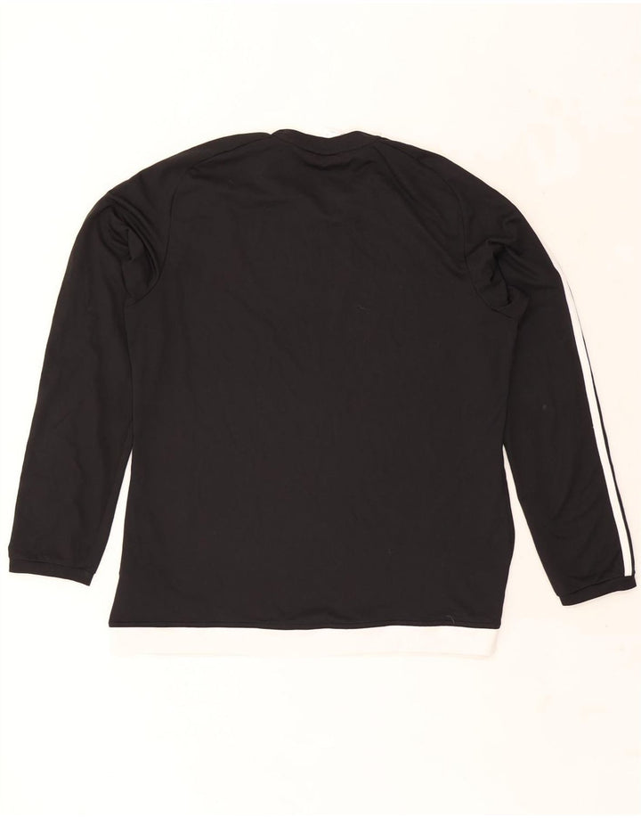 Adidas Uomo Climalite Top manica lunga grande poliestere nero