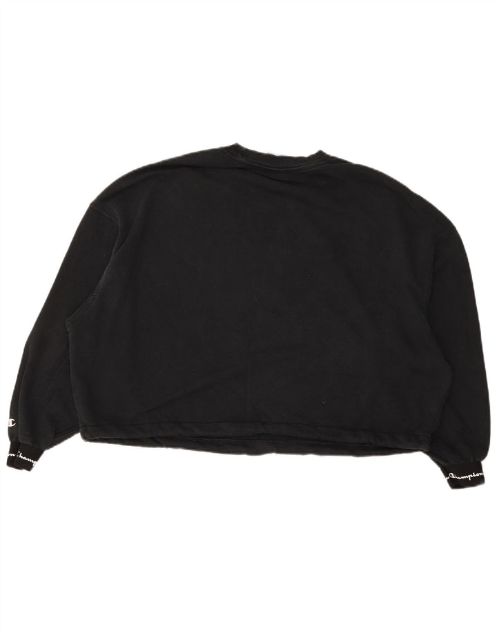 Champion Sweat-shirt surdimensionné graphique pour femme UK 10 Small Noir