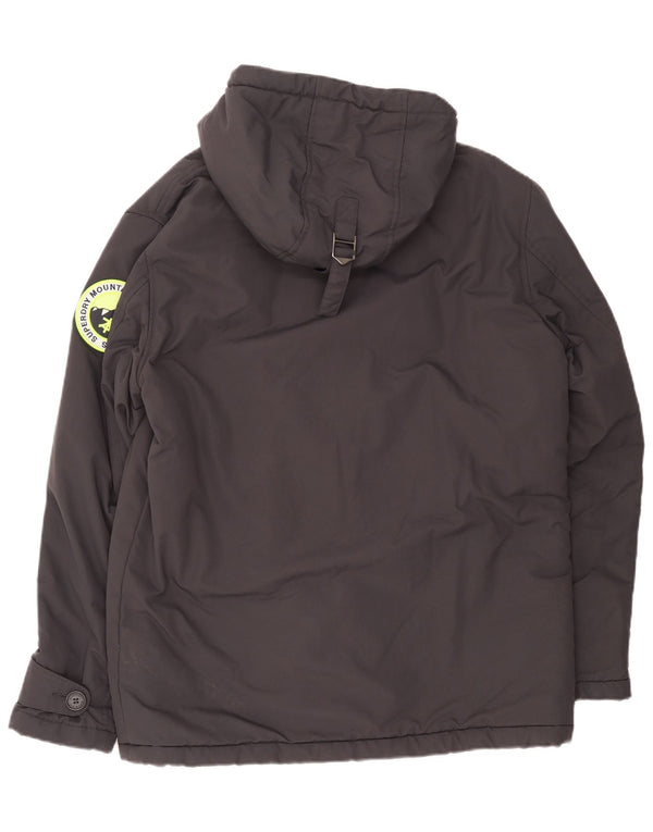 Giacca a vento Sherpa da uomo con cappuccio Superdry UK 44 2XL Nylon grigio