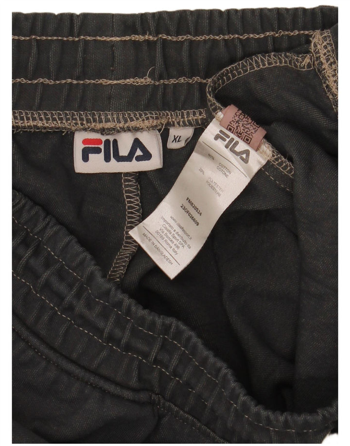 Fila Mens Tracksuit Trousers XL  Grey Striped Cotton