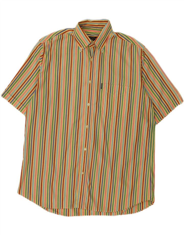 Amerigo Vespucci Mens Short Sleeve Shirt XL Multicoloured Striped