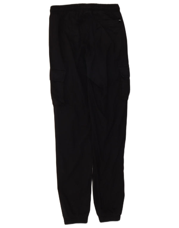 Puma Mens Graphic Joggers Cargo Trousers Small W27 L31 Black Cotton