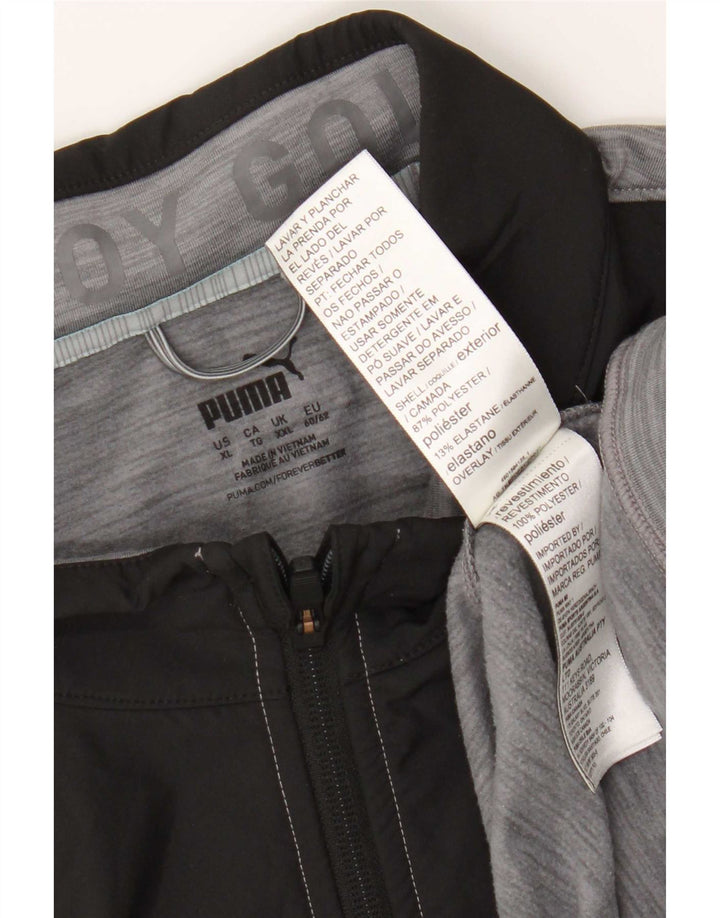 Puma Mens Sleeveless Tracksuit Top Jacket XL Grey Colourblock Polyester