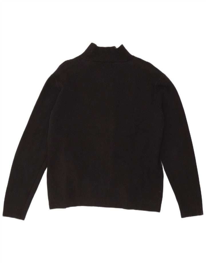 Zara Herren-Strickjacke, groß, aus schwarzer Baumwolle